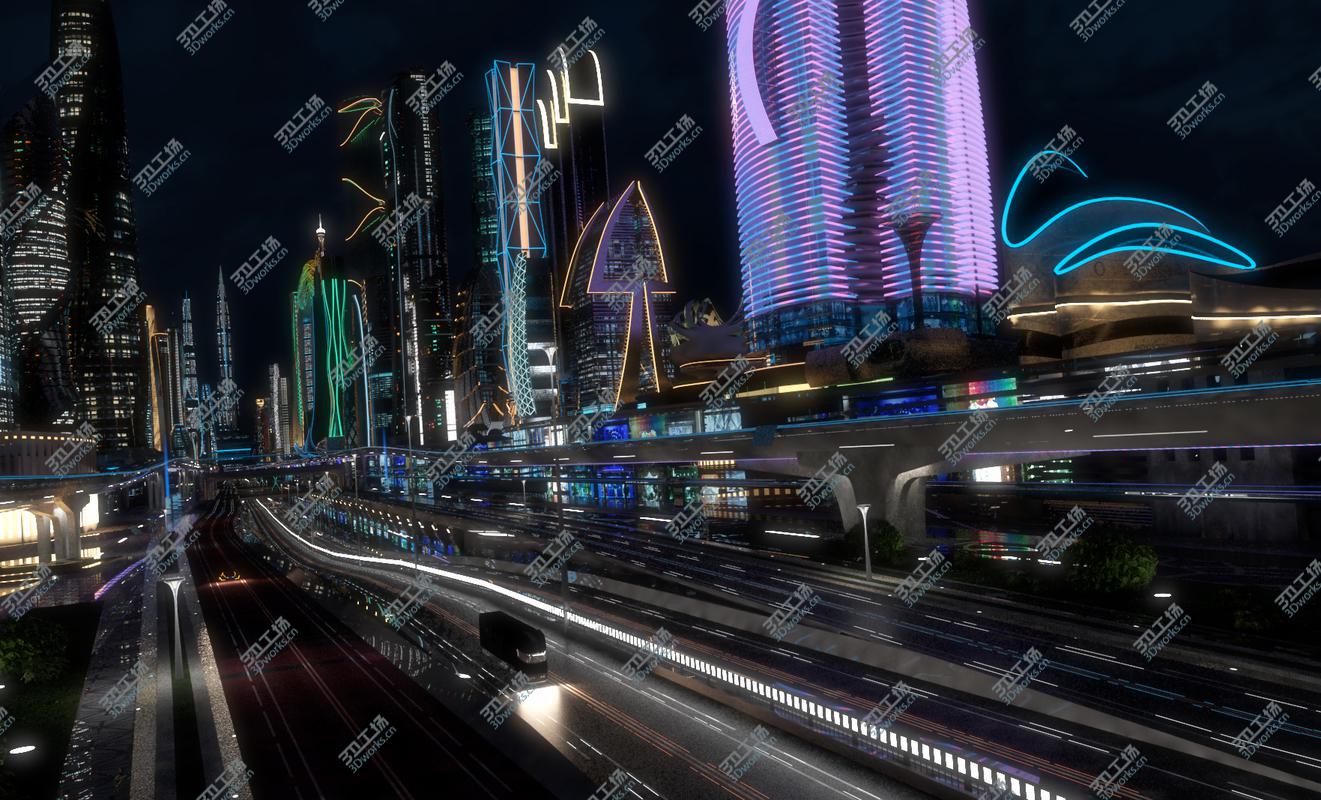 images/goods_img/20210113/3D Future City. Night. Main Street/2.jpg